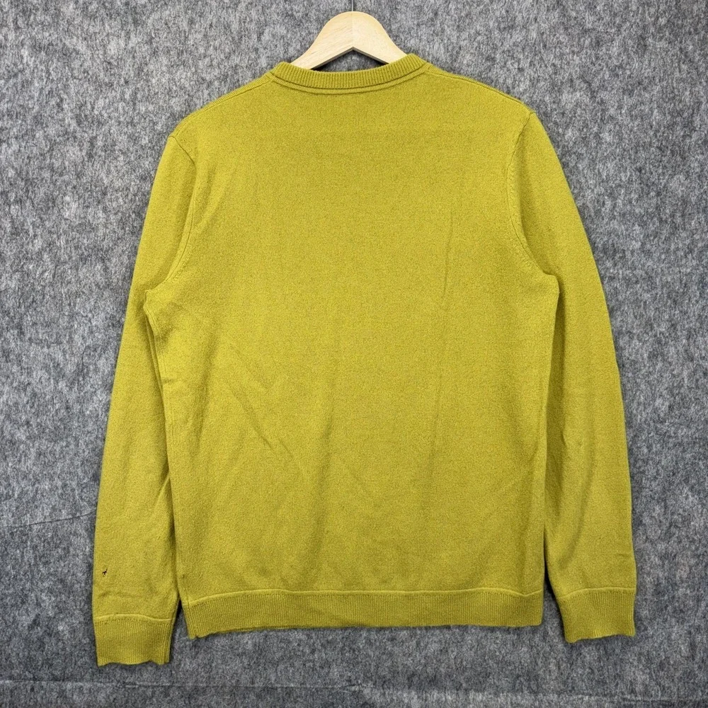 Theory Haider 100% Cashmere Sweater Men's Small Green Soft Luxury Preppy Knit